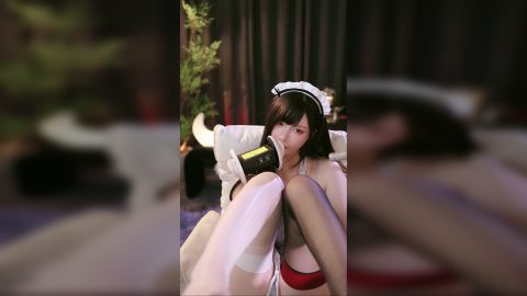 女仆装舔耳&黑白丝袜